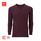 大码福利：UNIQLO 优衣库 146072 男士HEATTECH EXTRA WARM V领T恤