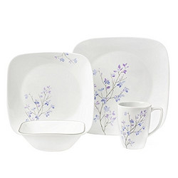 Corelle 康宁餐具 16-Piece Square Jacaranda Dinnerware Set 16件 方盘套装