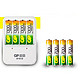 GP 超霸电池 可充电电池套装 含8节电池