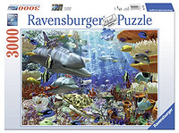 中亚prime会员：Ravensburger 睿思 17027 海洋奇想 拼图 3000块*2套