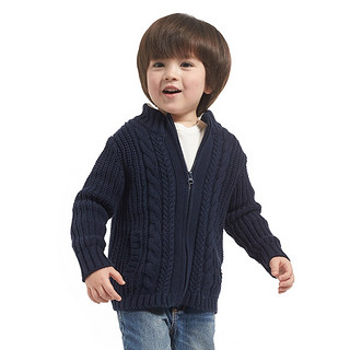 Gap 盖璞 297487 男幼童拉链毛衣 藏青色 66cm