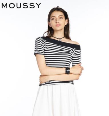 MOUSSY 0108AB80-5830 女士修身T恤
