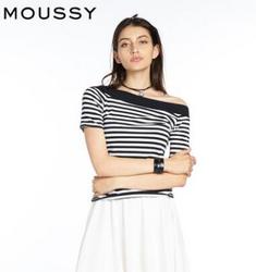 MOUSSY 0108AB80-5830 女款修身T恤