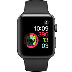 Apple 苹果 Watch Series 2 智能手表（42mm黑色运动表带） 