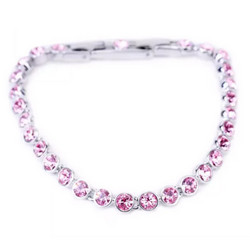 Swarovski 施华洛世奇 1179711 Tennis Light Rose 浅玫红色水晶手链