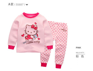 Hello Kitty 凯蒂猫 女童加棉内衣套装