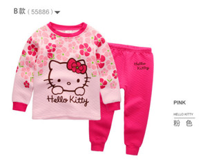 Hello Kitty 凯蒂猫 女童加棉内衣套装