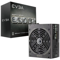 EVGA 额定850w 850T2电源 (80PLUS钛金牌/全模组/10年质保/14cm风扇/ECO节能/全日系电容)