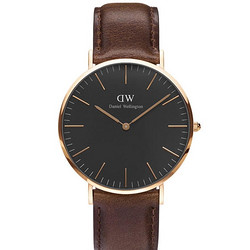 Daniel Wellington 丹尼尔惠灵顿 CLASSIC BLACK系列 时装腕表 40mm