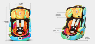Ganen 感恩 阿瑞斯 儿童安全座椅 9个月-12岁 松石蓝/雨晶蓝