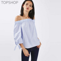 TOPSHOP 13W29KBLE 女士一字领上衣