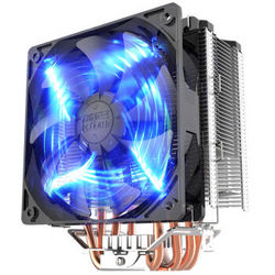 PCCOOLER 超频三 东海X5 CPU散热器 （多平台/5热管/12cm智能蓝灯风扇/cpu风扇/附带硅脂）