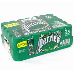 perrier 巴黎水 天然气泡矿泉水 250ml