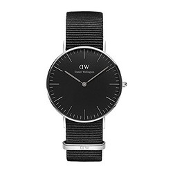 Daniel Wellington CLASSIC BLACK系列 DW00100151 中性款时装腕表 