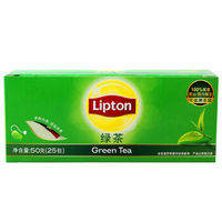 PLUS会员、有券的上：Lipton 立顿 绿茶  茶叶 冲饮袋泡茶包2g*25