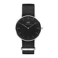 中亚Prime会员：Daniel Wellington CLASSIC BLACK系列 DW00100151 中性款时装腕表