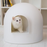 Pidan 雪屋 单层全封闭式猫砂盆 白色