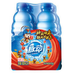 【京东超市】脉动（Mizone）维生素饮料 水蜜桃味 600ml*4瓶 连包