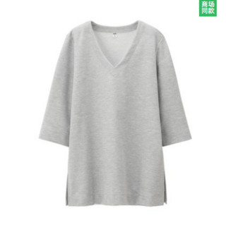 UNIQLO 优衣库 190393 女士罗纹V领T恤