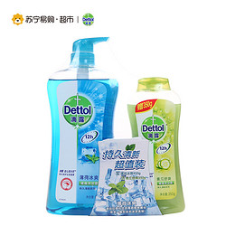 Dettol 滴露 健康沐浴露 薄荷冰爽 950g+青瓜舒爽350g