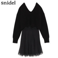 snidel SWNO164060 V领羊毛连衣裙