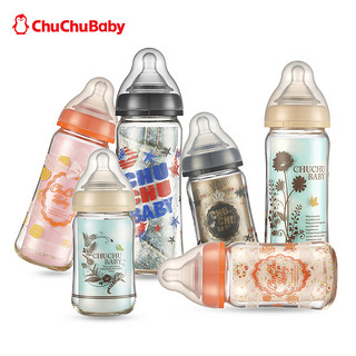 CHUCHU BABY 啾啾 宽口径玻璃奶瓶 240ml