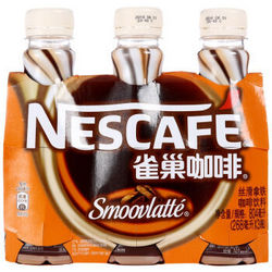 Nestlé 雀巢 咖啡(Nescafe) 即饮咖啡 丝滑拿铁口味 咖啡饮料 268ml*3瓶 3联包