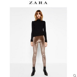 ZARA 01165226737 女士天鹅绒紧身裤