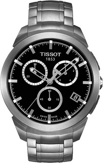 TISSOT 天梭 T-Sport系列 T069.417.44.041.00 男士时装腕表 43mm 黑色 银色 钛金属