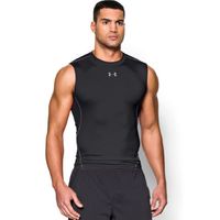 UNDER ARMOUR 安德玛 HeatGear Armour 男士无袖紧身衣 碳灰色 S