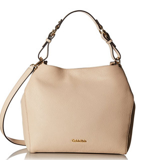 Calvin Klein Classic Pebble Shopper 女士手提斜挎包 Luggage