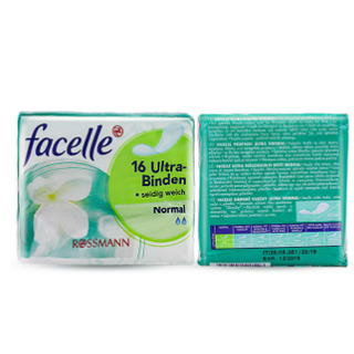 facelle 卫生巾116片套装（日用护翼*4包+无护翼*2包+夜用*2包）