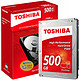 东芝(TOSHIBA)P300系列 500G 7200转64M SATA3 台式机硬盘(HDWD105)