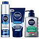 限PLUS会员：NIVEA 妮维雅 水活畅透套装（抗痘洁面150ml+精华露50g+多效洁面乳50g）*2套