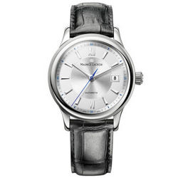 艾美（MAURICE LACROIX）手表 典雅系列自动机械男表白色/镀银表盘LC6027-SS001-110