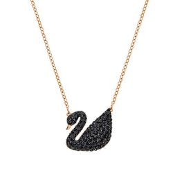 SWAROVSKI 施华洛世奇 Iconic Swan 5204134 大号 黑天鹅项链 