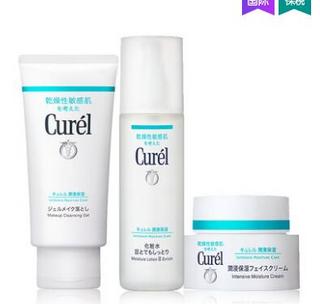 Curel 珂润 卸妆啫喱 保湿化妆水 III 润浸保湿霜 3件套组合