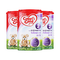 Cow&Gate 牛栏 2段 婴幼儿奶粉900克/罐 3罐