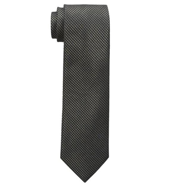 calvinkleingoldglimmergingham男士真丝混纺领带