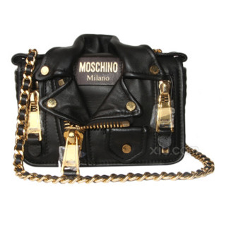 MOSCHINO Biker Bag 小号 女士金属装饰斜挎包/机车包