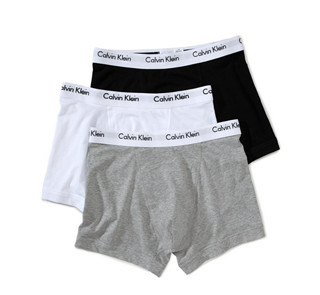 Calvin Klein Cotton Stretch Trunk 男士平角内裤 3条装