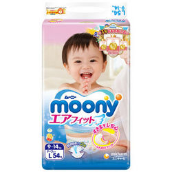 moony 尤妮佳 L码 婴儿纸尿裤 54片