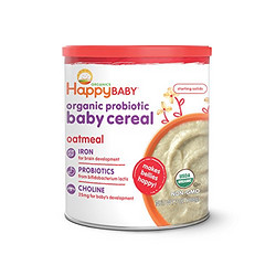 Happy Baby probiotics婴儿燕麦 含DHA & 胆碱 Oatmeal  7 盎司*2件