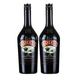 BAILEYS 百利 洋酒 甜酒原味 750ml*2瓶＋康元 奶油味梳打饼干 300g