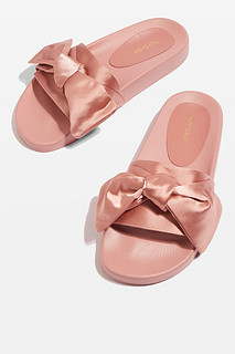 TOPSHOP HALO Bow Slides 女士拖鞋