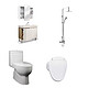 KOHLER 科勒 希尔维浴室家具套装 浴室镜柜套餐+马桶+智能马桶盖+淋浴柱