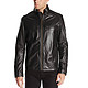 限XL码：COLE HAAN Smooth Leather Moto Jacket 男款羊羔皮夹克