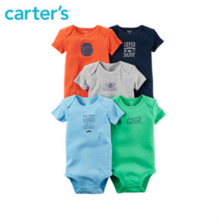 Carter‘s 126G625 婴幼儿印花短袖连体衣 5件装 
