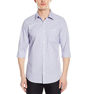 Calvin Klein Cool Tech系列 Tonal Ombre Check 男士长袖衬衫