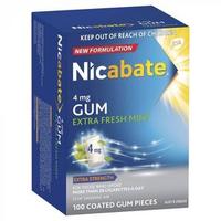 Nicabate 薄荷味 戒烟口香喉糖 4mg 100片 